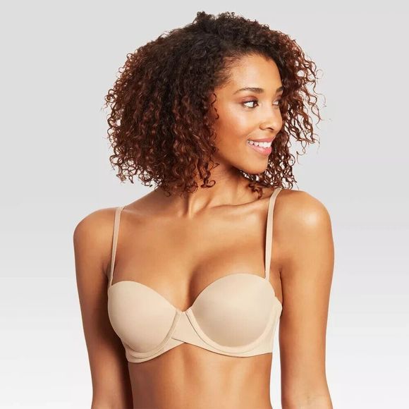 Maidenform Self Expressions Women's Stay Put Detachable Bra SE6990 Beige 40DD - Picture 5 of 8